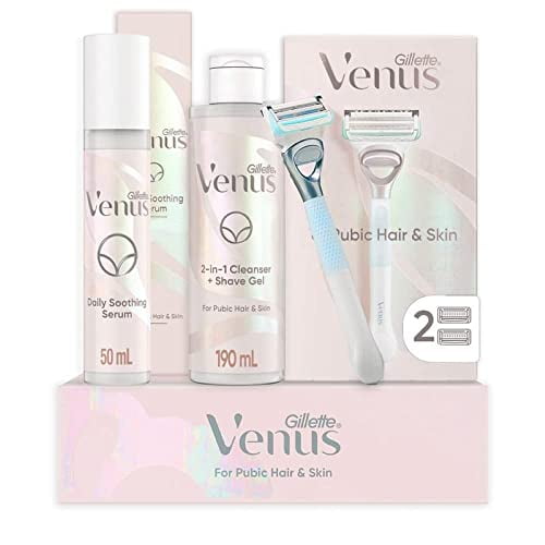 Gillette Venus For Pubic Hair And Skin Womens Shaving Kit, Bikini