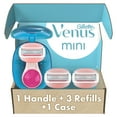 thumbnail image 1 of Gillette Venus Mini On The Go Women's Razor Handle with 3 ComfortGlide White Tea Scent Blade Refills + 1 Travel Case, 1 of 8