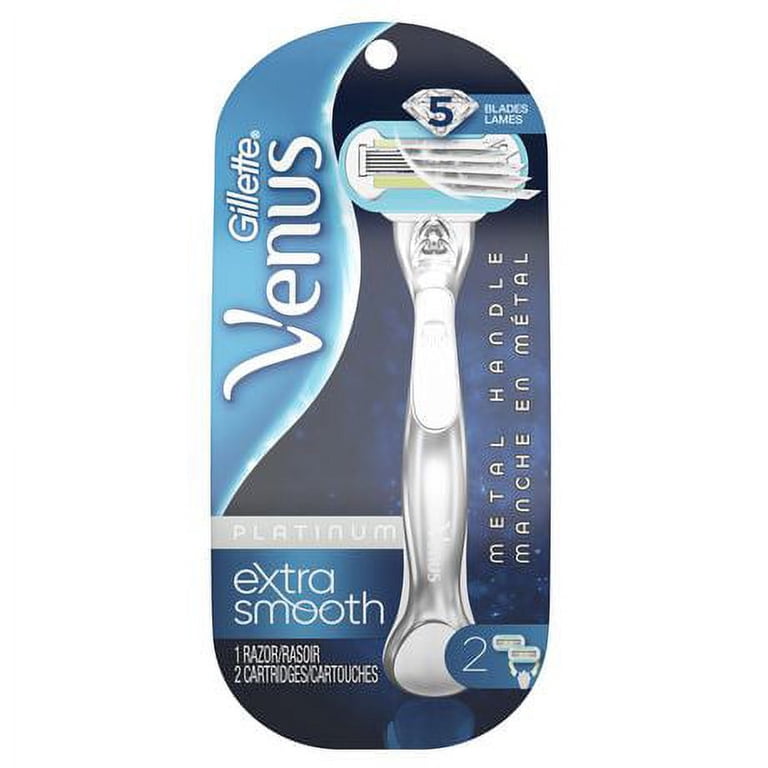 Gillette Venus Platinum Extra Smooth Metal Handle Women's Razor