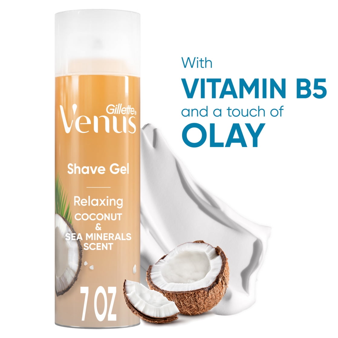 Gillette Venus Relaxing Coconut-Scented Shave Cream for Women, 7oz