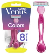 Gillette Venus Simply 3 Colors Disposable Female Razors, Pink, 8 Count