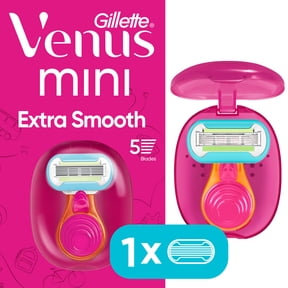 Gillette Venus Snap Cosmo Pink with Extra Smooth Women's On-the-Go Razor, 1 Handle & 1 Refill