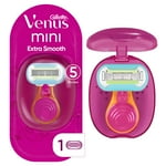 Gillette Venus Snap Cosmo Pink with Extra Smooth Women's On-The-Go Razor - 1 Handle + 1 Refill