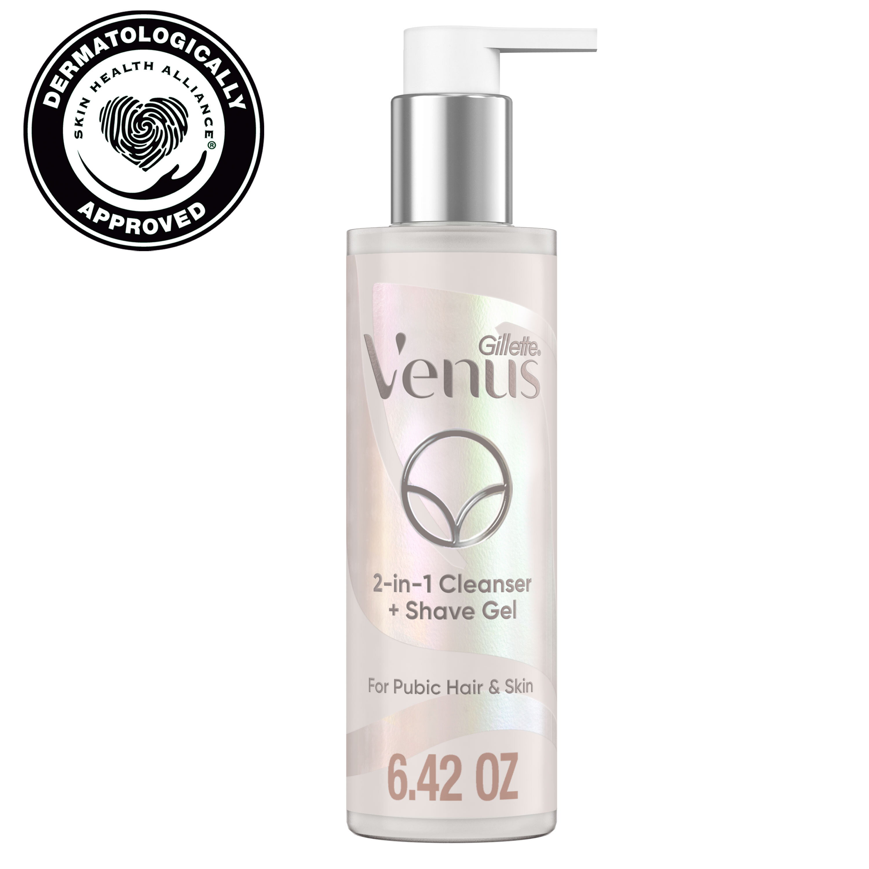 Gillette Venus for Female Pubic Hair and Skin, 2-in-1 Cleanser + Shave Gel, 6.4 oz, White - image 1 of 10