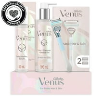 Gillette Venus for Female Pubic Hair and Skin Regimen Shaving Set, White