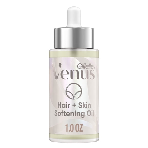Gillette Venus for Pubic Hair and All Skin Types, Softening Oil, 1 fl oz, White