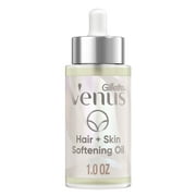 Gillette Venus for Pubic Hair and All Skin Types, Softening Oil, 1 fl oz, White