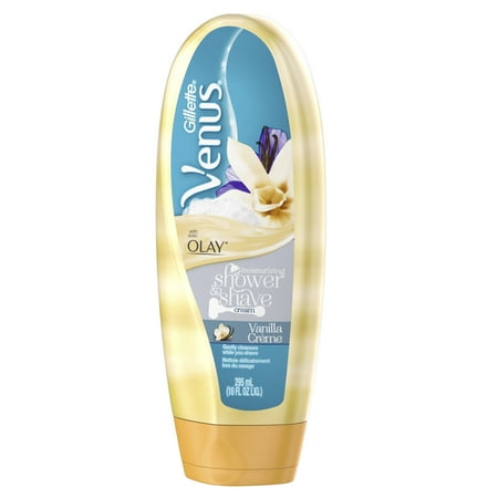 Gillette Venus with Olay Moisturizing Shower & Shave Cream Vanilla Creme, 10 fl oz