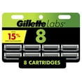 thumbnail image 1 of GilletteLabs Razor Blade Refills, 8ct Razor Cartridges, Razor Refills for Men Compatible with GilletteLabs Exfoliating Bar Razor and Heated Razor, 1 of 10