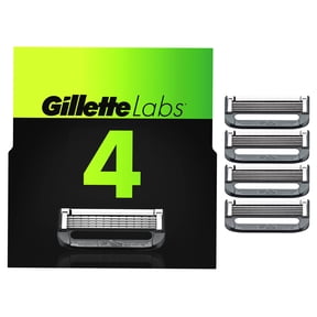 Gillette Labs Razor Blade Refills, Compatible with Exfoliating Bar & Heated Razor, 4 Refills