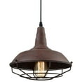 thumbnail image 1 of Gilli Industrial Farmhouse Metal Cage Rust Finish Pendant Light , Hard-Wired, 1 of 7