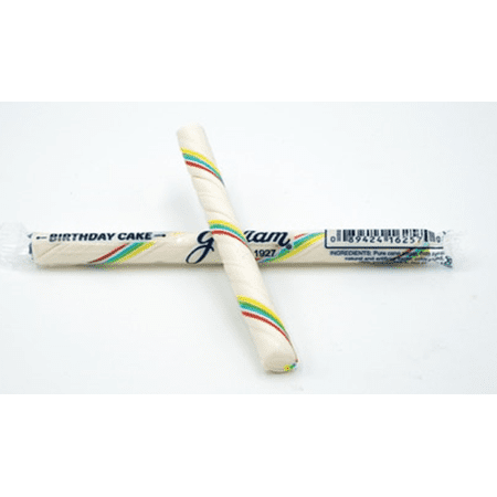 Gilliam Candy Company Old Fashioned Birthday Cake Candy Sticks - 80 Ct. - Individually Wrapped & Boxed for Freshness