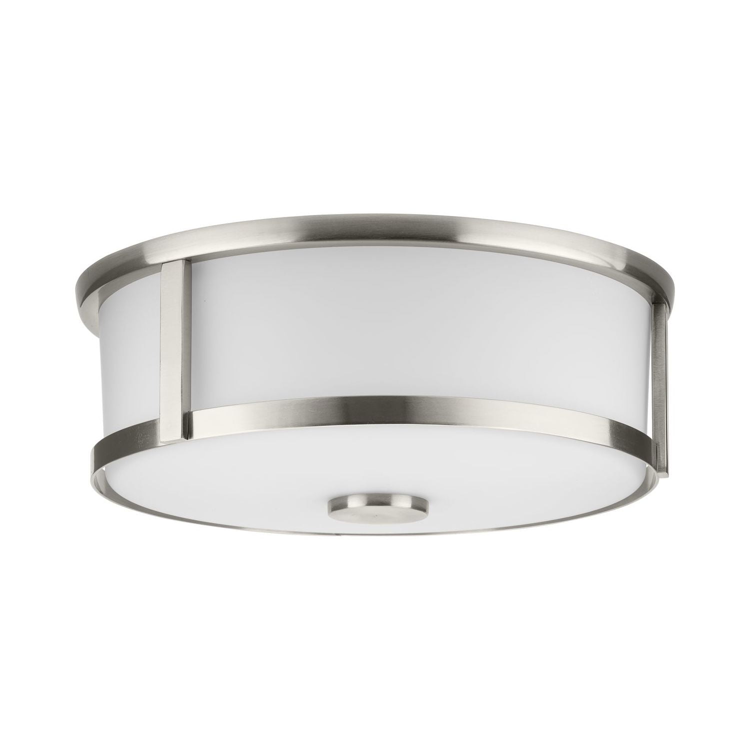 Gilliam Brushed Nickel 12.62" Drum Flush Mount Light
