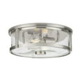 thumbnail image 1 of Gilliam Collection 12-5/8 in. Two-Light Brushed Nickel New Traditional Flush Mount, 1 of 10
