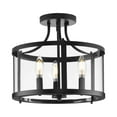 thumbnail image 1 of Gilliam Collection 13 in. Three-Light Matte Black New Traditional Semi-Flush Mount, 1 of 11