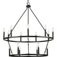 thumbnail image 1 of Gilliam Collection Nine-Light Matte Black New Traditional Chandelier, 1 of 10