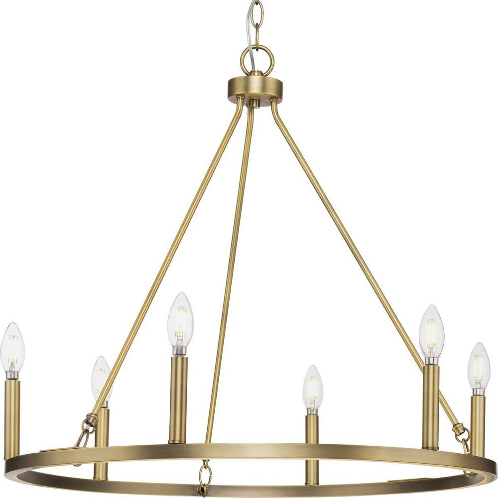 Gilliam Vintage Brass 6-Light Steel Chandelier