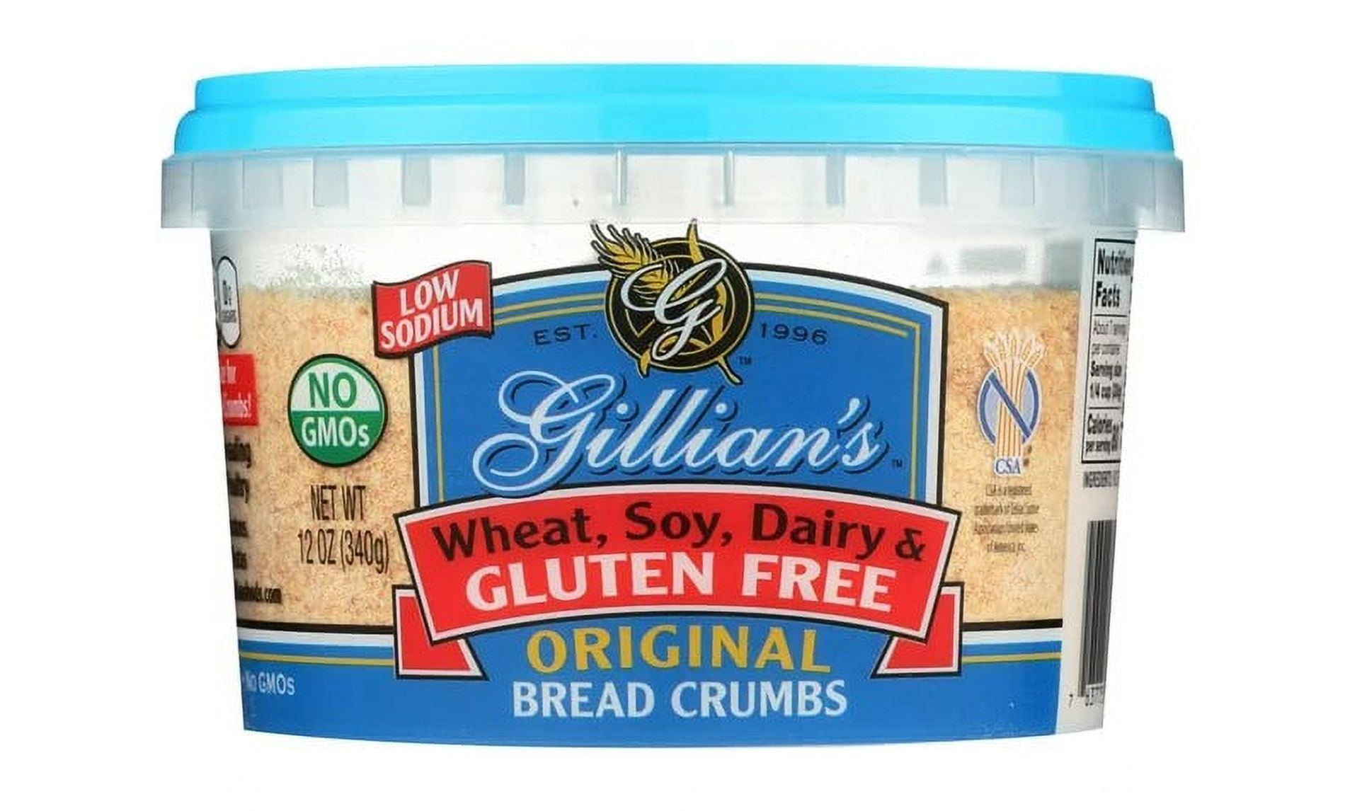 Gillian'S Food, Wheat Free Gluten Free Bread Crumbs, 12 Oz - Pack Of 6