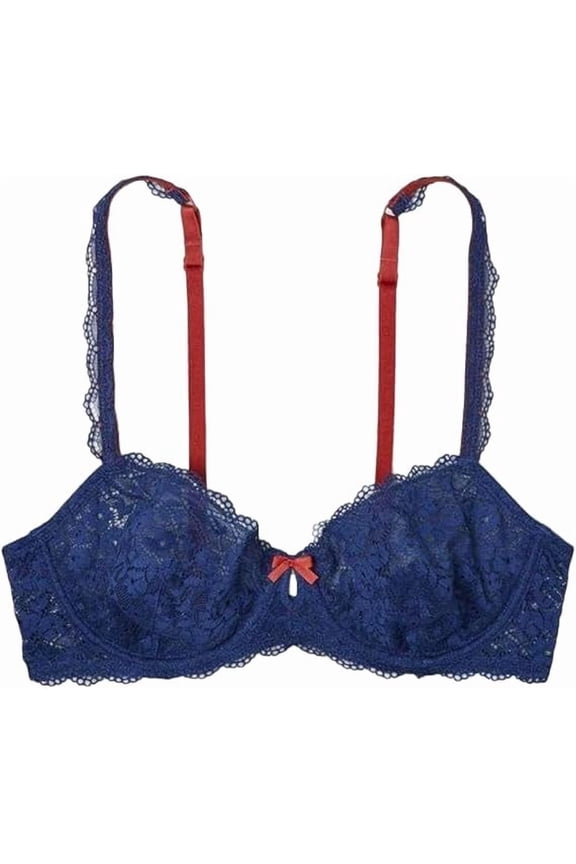 Women's Unlined Lace Bra - Nighttime Blue - (40C)