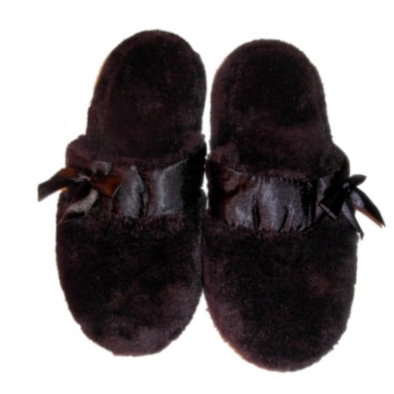 Gilligan O'Malley Womens Black Memory Foam Fur Slippers Small 5-6