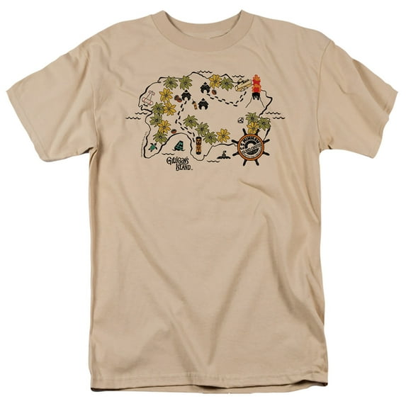 Gilligan's Island MAP Adult T-shirt, Large