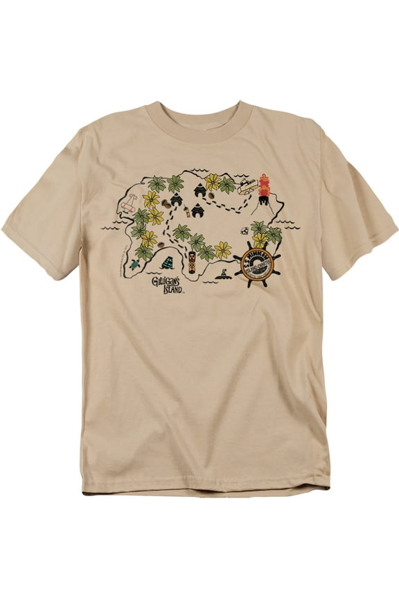Gilligans Island T-Shirt Island Map Unisex Graphic Tee For Men & Women