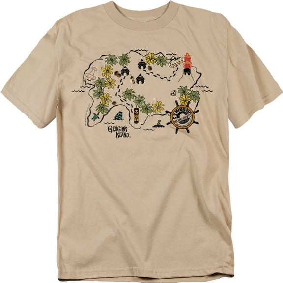 Gilligans Island T-Shirt Island Map Unisex Graphic Tee For Men & Women