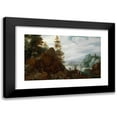 thumbnail image 1 of Gillis Claesz. de Hondecoeter 24x16 Black Modern Framed Museum Art Print Titled - Rocky Landscape (1621), 1 of 1