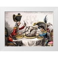 thumbnail image 1 of Gillray, James 18x14 White Modern Wood Framed Museum Art Print Titled - The Plum Pudding In Danger, 1 of 4