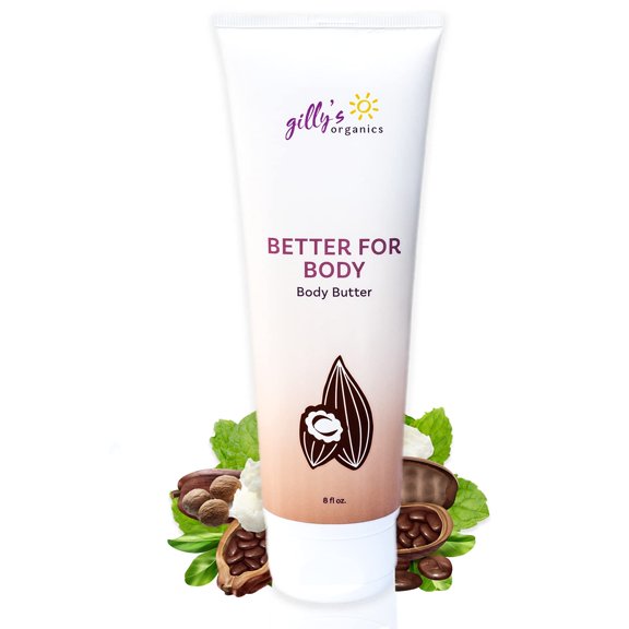 Gilly's Organics Body Butter, Chocolate Mint Scent, Made in USA