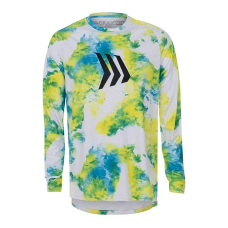 Gillz Contender Series Men's Long Sleeve UV Fishing Shirt, Blazing Yellow, UPF 50+