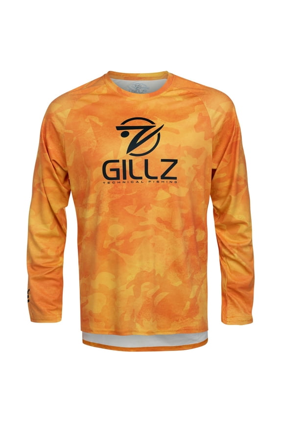 Contender Series Burnt UV Long Sleeve T-Shirt - Small - Sun Orange