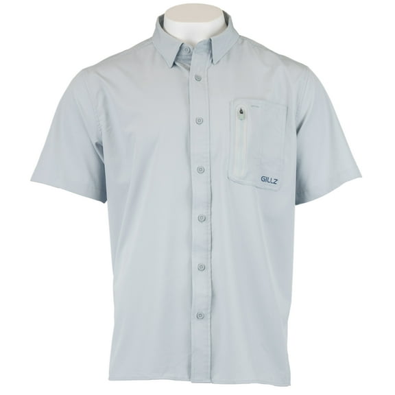 Gillz Men's Deep Sea Woven Shirt ( High Rise Grey, M)