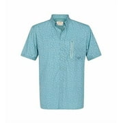 Gillz Men's SS Deep Sea Woven Shirt (as1, Alpha, xx_l, Regular, Regular, Light Blue)