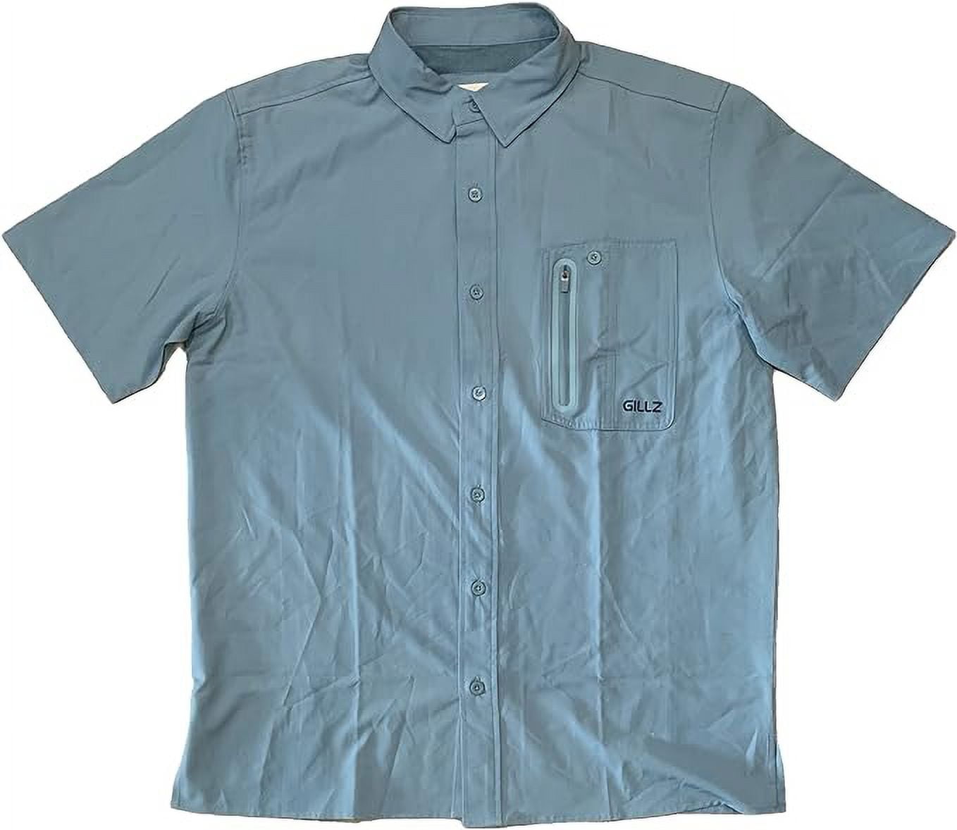 GILLZ Men's Deep Sea Woven Shirt (Cameo Blue, Medium)