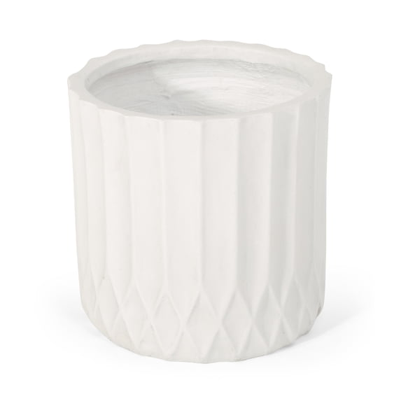 Gilmanton Cast Stone Outdoor Medium Planter, Antique White