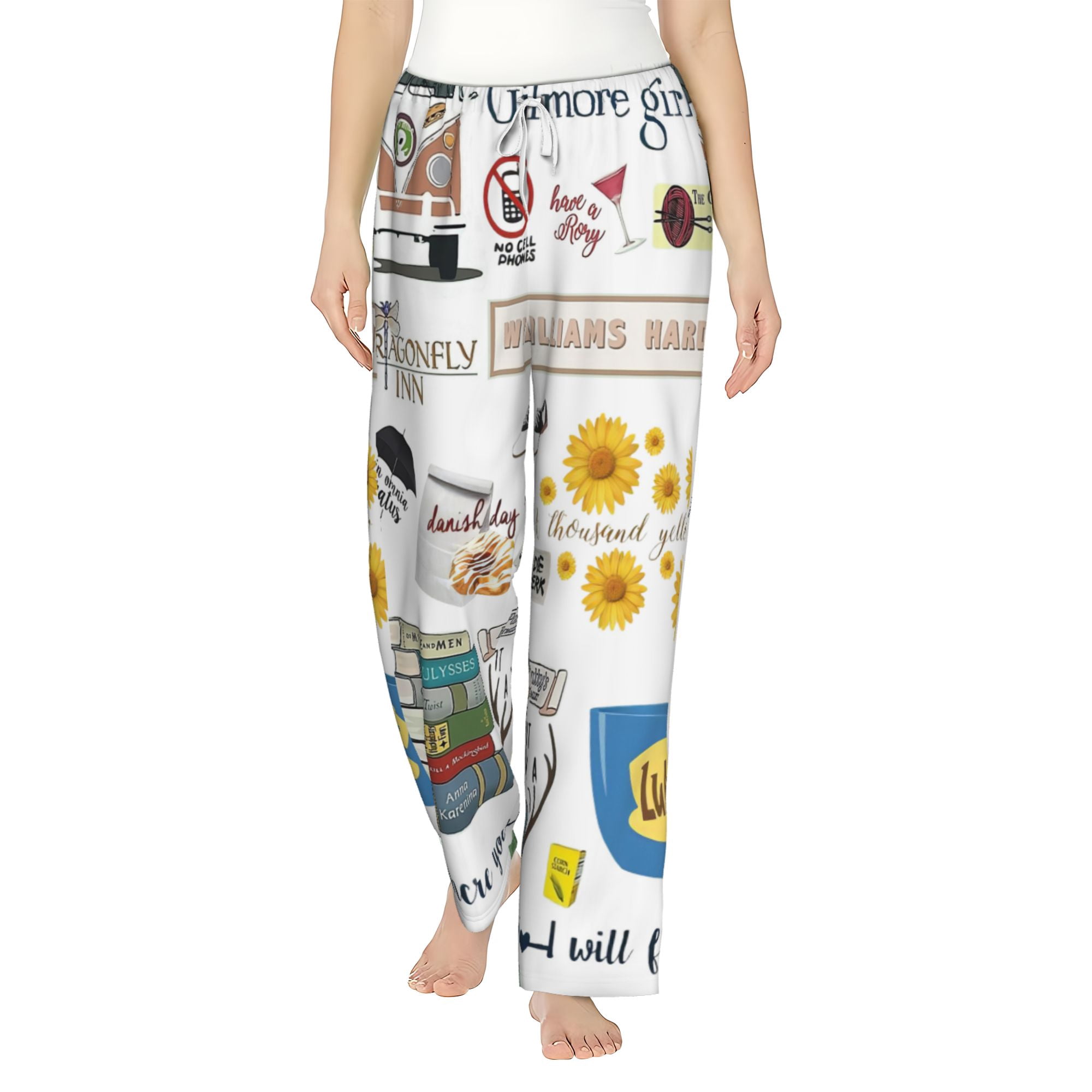 Gilmor-e Girls Womens' Icons Toss Print Luke's Diner Stars Hollow ...