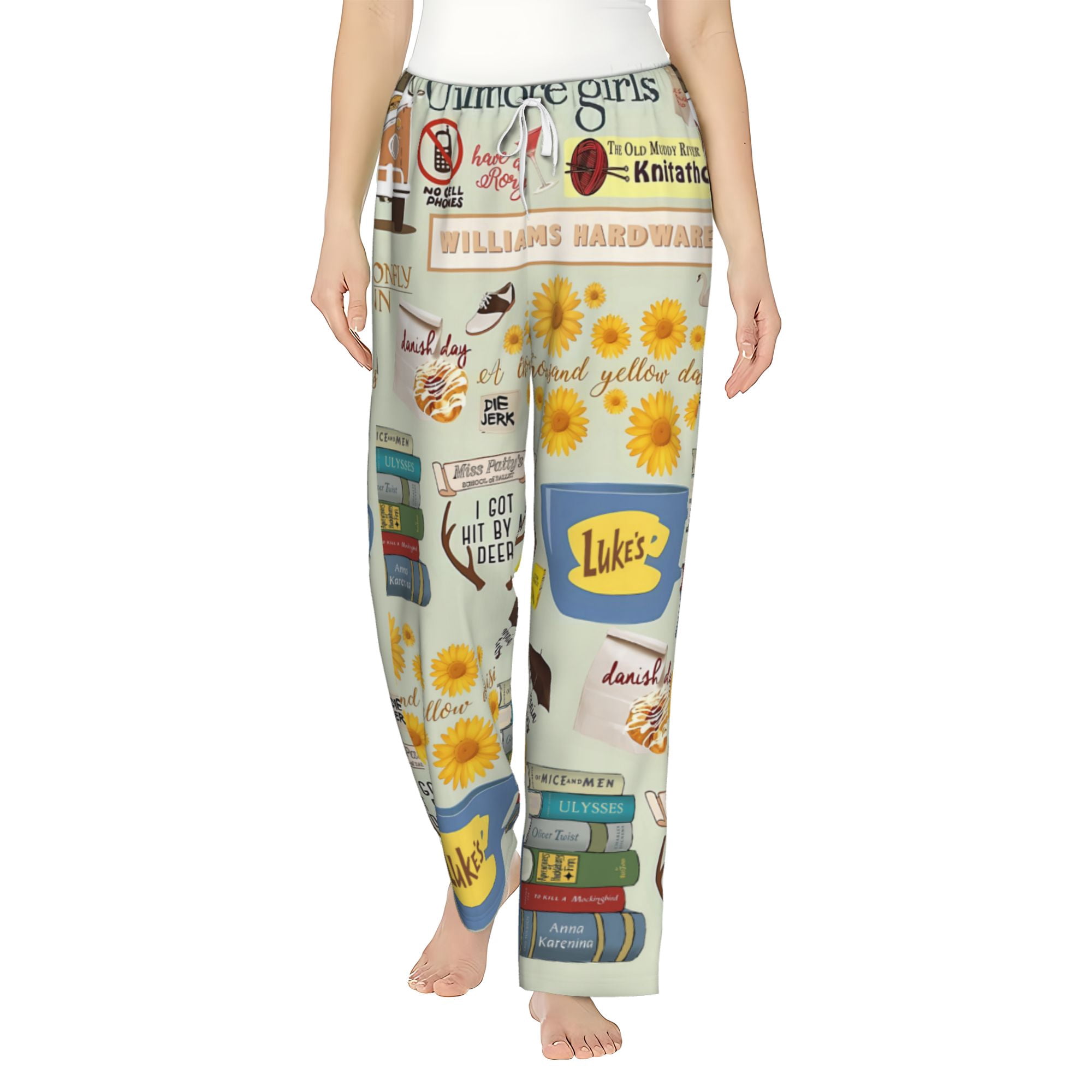 Gilmor-e Girls Womens' Icons Toss Print Luke's Diner Stars Hollow ...
