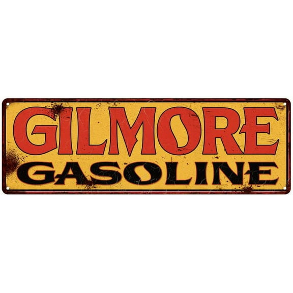 Gilmore Gasoline Vintage Look Reproduction Metal Sign 8x24 61 108240064029