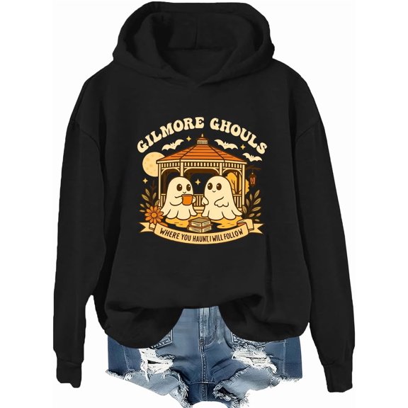 Gilmore Ghouls Halloween Hoodie Where You Haunt I Will Follow Shirt Cute Ghost Spooky Sweatshirt
