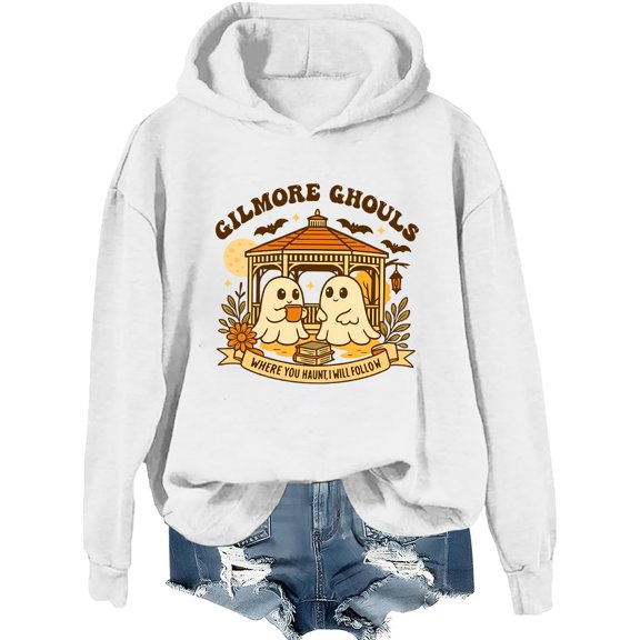Gilmore Ghouls Halloween Hoodie Where You Haunt I Will Follow Shirt Cute Ghost Spooky Sweatshirt