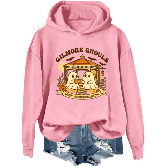 Gilmore Ghouls Halloween Hoodie Where You Haunt I Will Follow Shirt Cute Ghost Spooky Sweatshirt