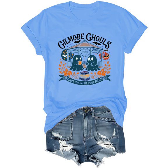 Gilmore Ghouls Halloween Shirt Ghost Spooky Season Halloween Tshirt Funny Ghost Tops