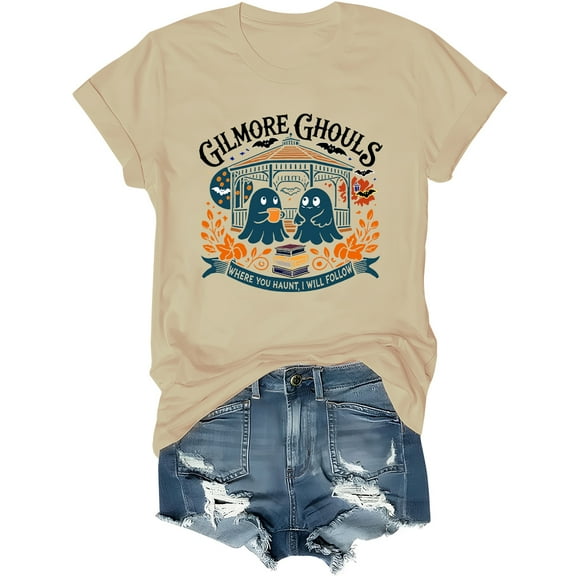 Gilmore Ghouls Halloween Shirt Ghost Spooky Season Halloween Tshirt Funny Ghost Tops