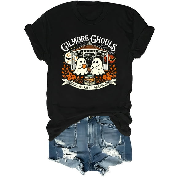 Gilmore Ghouls Halloween Shirt Ghost Spooky Season Halloween Tshirt Funny Ghost Tops