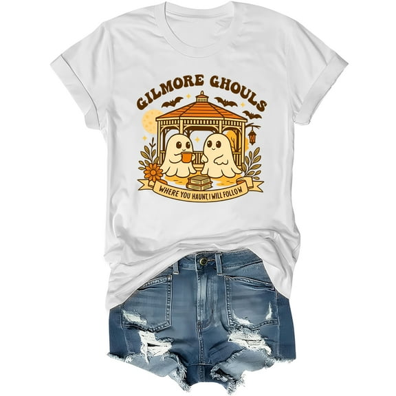 Gilmore Ghouls Halloween Shirt Where You Haunt I Will Follow Tshirt Cute Ghost Spooky Tops