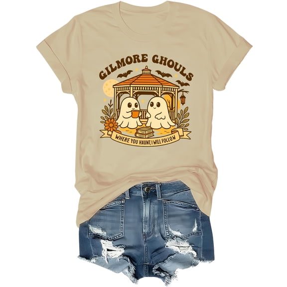 Gilmore Ghouls Halloween Shirt Where You Haunt I Will Follow Tshirt Cute Ghost Spooky Tops