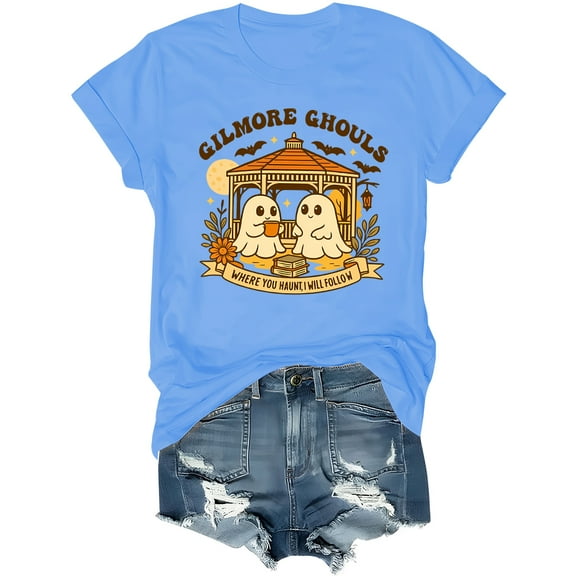 Gilmore Ghouls Halloween Shirt Where You Haunt I Will Follow Tshirt Cute Ghost Spooky Tops