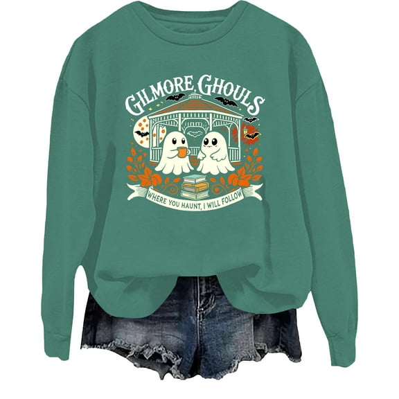 Gilmore Ghouls Halloween Sweatshirt Ghost Spooky Season Halloween Shirt Funny Ghost Tops