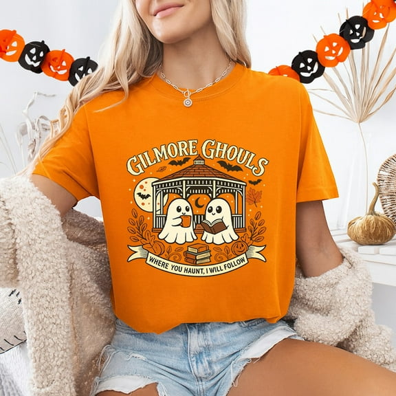 Gilmore Ghouls Halloween T-Shirt – Cute Ghosts Reading Graphic Tee